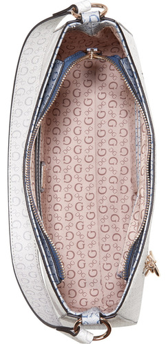 Bolsa Guess Factory Sg960318-bon Acabado de los herrajes Níquel Color Blanco Correa de hombro Blanco Diseño de la tela Lisa