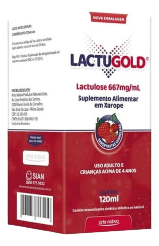 Xarope Regulador Intestinal Lactugold (lactulose) 120ml