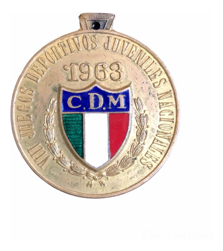 Medalla Antigua Juegos Deportivos Juveniles Cdm, Año 1963