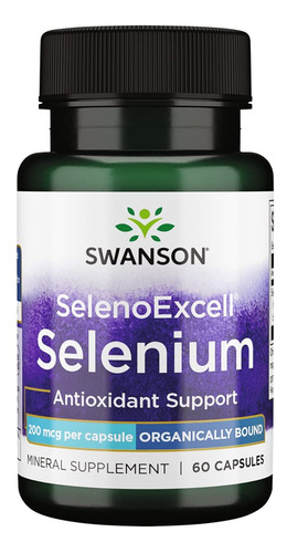 Selenio 200mcg X 60 Capsulas - Antioxidante Swanson Sabor Sin sabor