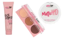 Comprar Polvo Translucido Mate Hd + Contornos + Face Primer Pink Up Tono Del Primer Agua