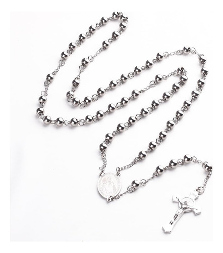 Hellowin Collar De Rosario Católico Con Colgante De Cruz De