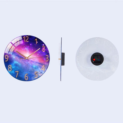 Reloj De Pared Silencioso De De Cristal Para Vía Láctea