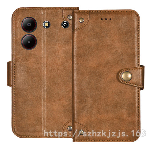 Para Zte Blade A54 Funda Trasera De Cuero