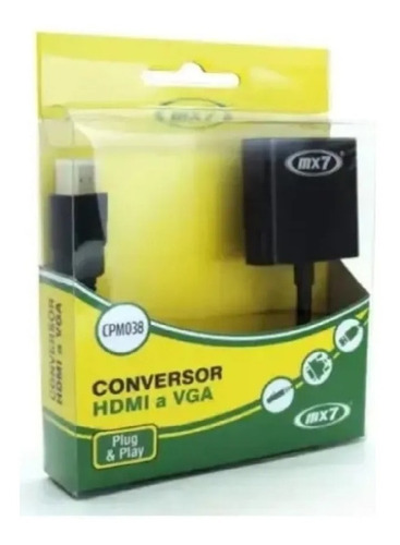 Imagen 3 de 5 de Conversor Hdmi A Vga + Audio Mx7 Cpm038