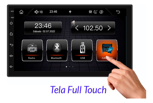 Central Multimídia 7 Fiat 500 07/15 Carplay Android Bt Usb