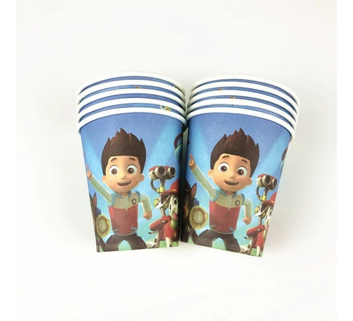 Set Cumpleaños Cotillon Paw Patrol, Para 10 Niños
