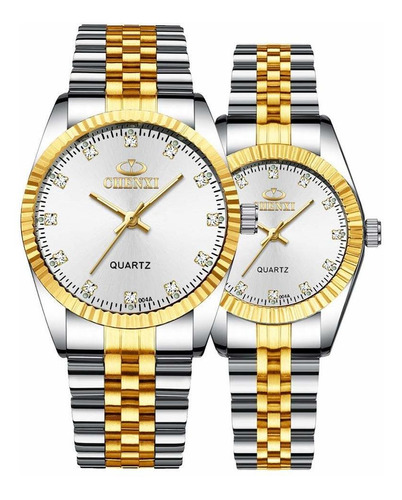 Reloj Mujer Chenxi Cx 520 Cuarzo Pulso Dorado/plateado En