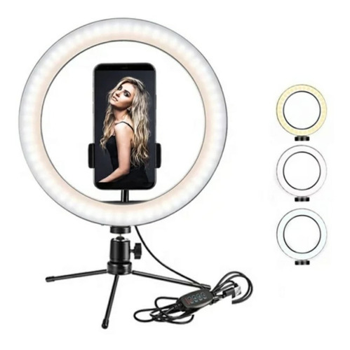 Ring Light Tripé Mesa Iluminador/ Youtuber /maquiagem