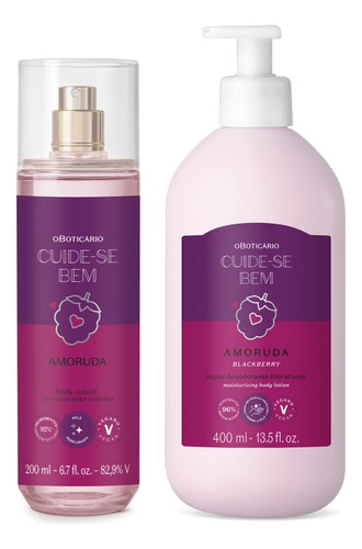 Combo Cuide-se Bem Amoruda Body Splash 200ml + Loção 400ml