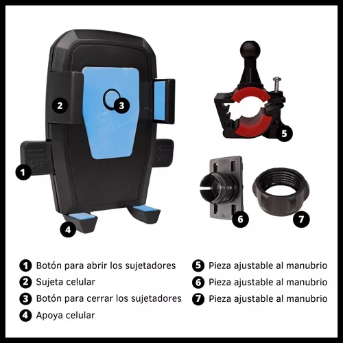 Soporte De Celular Para Moto Ajustable Forro Impermeable Con Brazo Flexible  - Canela Hogar