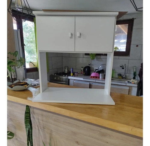 Repisa Flotante Para Microondas Moderna 60cm Blanco