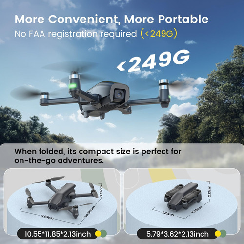 Dron Holy Stone Hs710 Com Câmara 4k Para Adultos, Gps