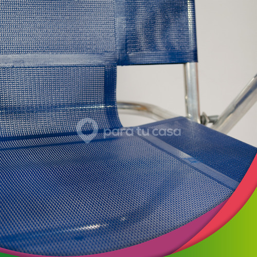 Reposera X2 Alta Playa Playera Camping 5 Posiciones Aluminio