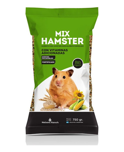 Alimento Balanceado Mix Para Hamsters Jerbos Premium 750grs