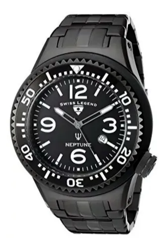 Swiss Legend Neptune 21819p 52mm Suiço Original Todo Aço