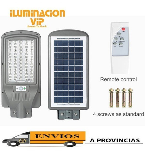 Lampara Reflector Solar Led 120w Para Poste Alumbrado Public