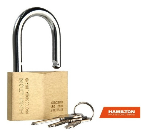 Candado Bronce Macizo Hamilton 40mm Doble Traba Seguridad