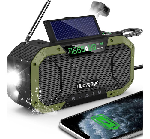 Altavoz Bluetooth Impermeable De Radio De Emergencia, Radio 