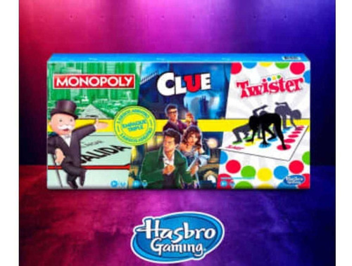 Paquete 3 Juegos De Mesa Twitter , Clue Y Monopoly Clásico