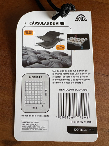Colchón Inflable Doite Para Dos Personas