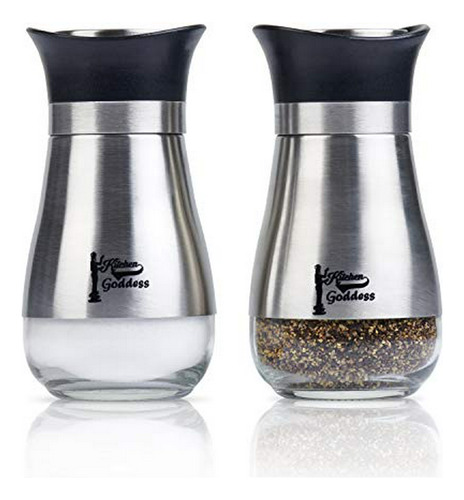 Kitchen Goddess - Stainless Steel Salt & Pepper Shaker Set