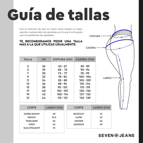 Jeans Seven Pantalón Dama Juvenil Mujer 3216stcl