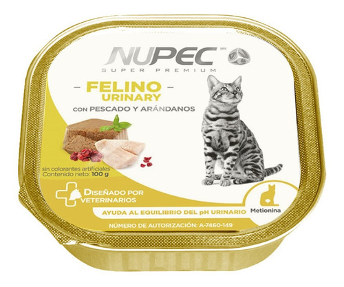 Alimento Húmedo Nupec Felino Adulto Urinary, Lata De 100g