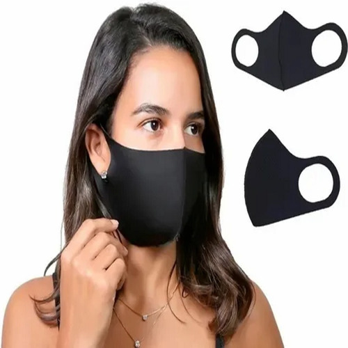 Máscara Reutilizável Tecido Lavável Estilo Ninja Preta