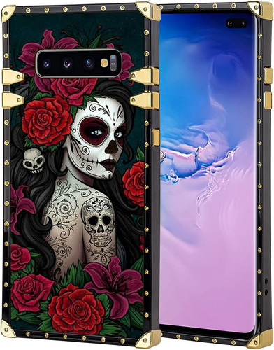 Funda Para Samsung Galaxy S10 Plus / Mujer Con Rosas