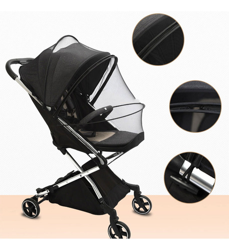 (bk) Carrinho De Bebê Mosquito Net Summer Mesh Fly For Pr
