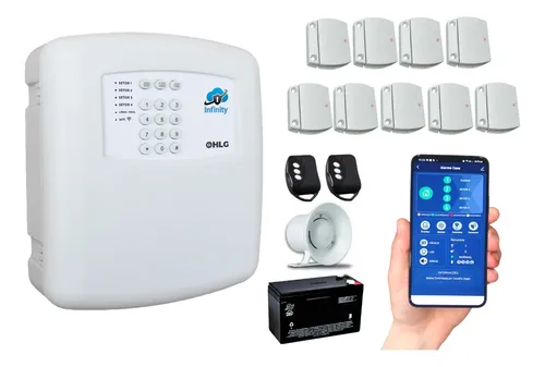 Alarme residencial HLG Infinity Wi-Fi sem fio com app