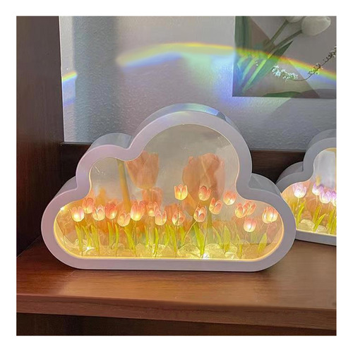 Luz De Noche Led De Tulipán De Nube Diy, Adornos De
