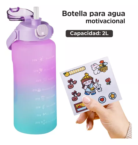 Botella Motivacional Deportiva De Agua 2 Litros Ag Box