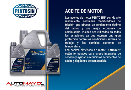 Aceite Motor Alemán 5 Lts 5w30 Pentosin Ml320 V6 3.0l 07-09