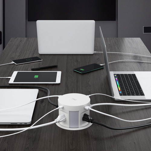 Toma De Corriente Automática Ocultable 4 Salidas 2 Usb A C B