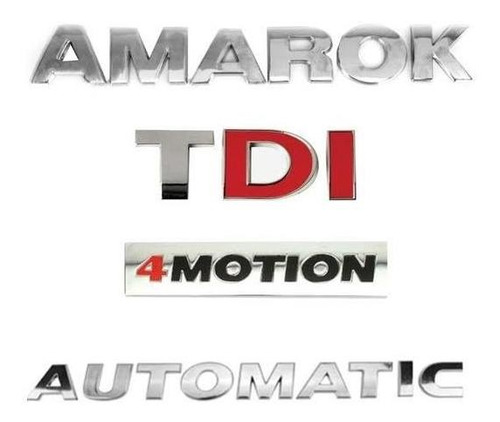 Kit Emblemas Insignias Vw Amarok Tdi 4motion Automatic 