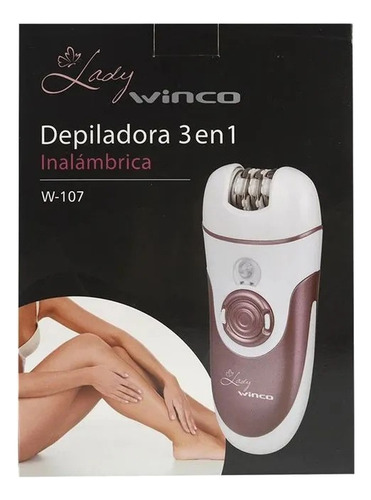 Depiladora Inalámbrica Winco 3 En 1 Recargable W107 Blanco Rosa