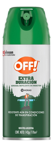 Repelente Off Extra Duración Aerosol X1 Unidad De 170cc