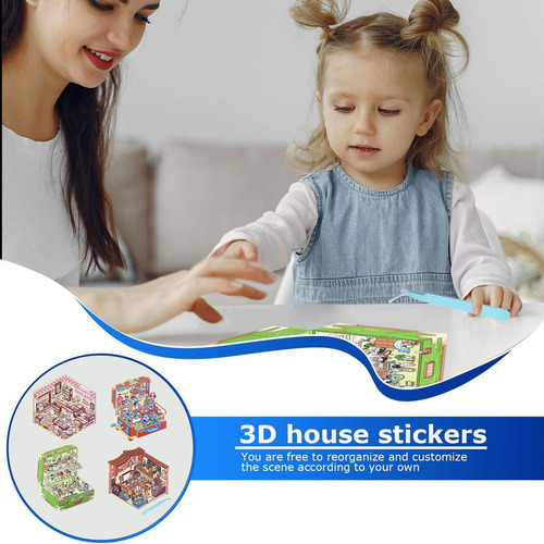 Wu Escenas Pegatinas For Niños Pegatinas Casas 3d Etique