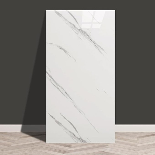 Kit 20 Placas Adesiva Mármore 3d Auto Colante Parede 60x30 Cor Branco