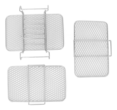 Freidora De Acero Inoxidable, 3 Estantes Apilables