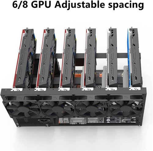8gpu Mining Rig Frame, Steel Open Air Mining Mining Com...