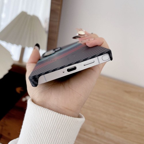 Funda Protectora Magsafe De Fibra De Carbono Sin Bordes Para Samsung Note 10plus 20ultra S22 S23 S24 S25 Plus Ultra