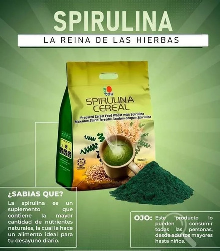 Spirulina Cereal Dxn - Nutricion Completa - Anemia, Obesidad