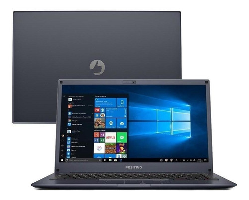 Notebook Positivo Motion Q232B azul 14 Intel Atom 2GB de RAM 32GB HDD 1366x768px Windows 10 Home