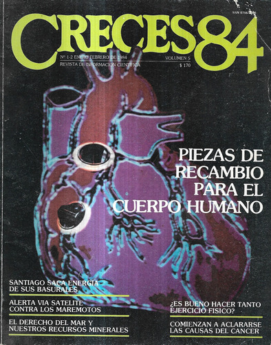 Revista Creces 84 N 1/2 Enero Febrero 1984 / Recambio Cuerpo