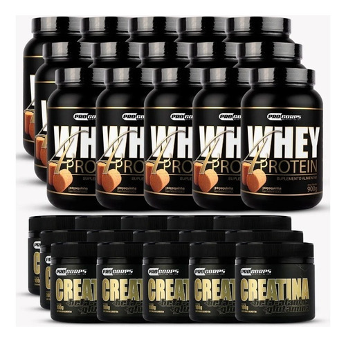 15 Whey 4 Protein 900g + 15 Creatina 100g Sabor Paçoquinha