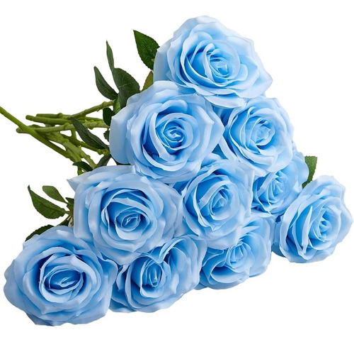 Rosas Artificiales Decoracion,10 Rosas Artificiales Con