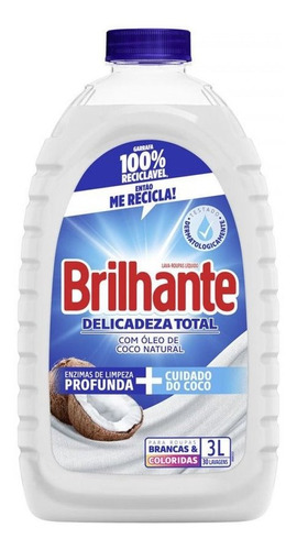 Sabão Líquido Brilhante Delicadeza Total - 3 Litros